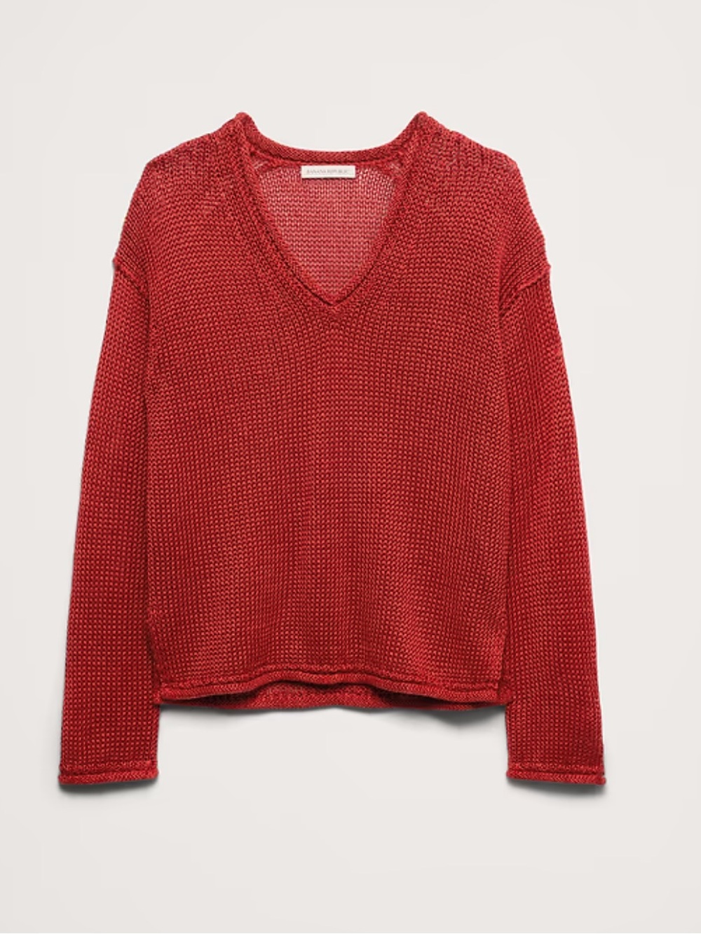 Heirloom v neck linen sweater S